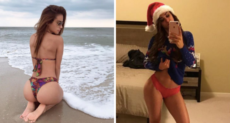 Yanet García posas en calzones en foto navideña