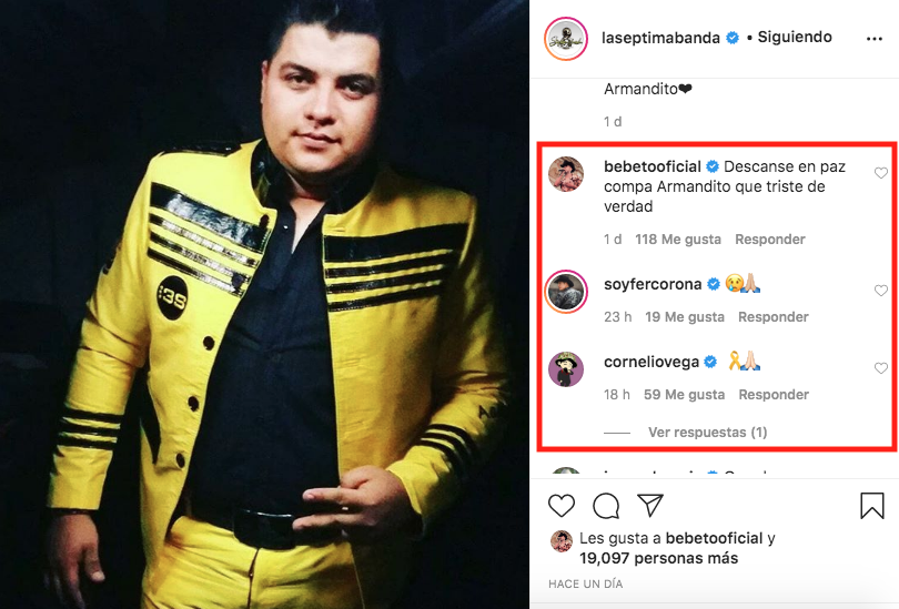 comentarios en foto de Armando Cardona