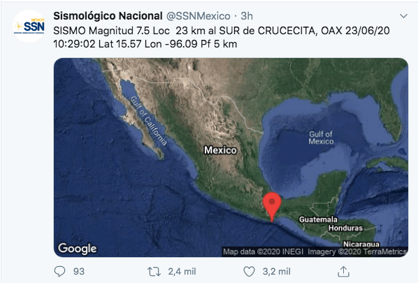 SISMO 7.5 MÉXICO