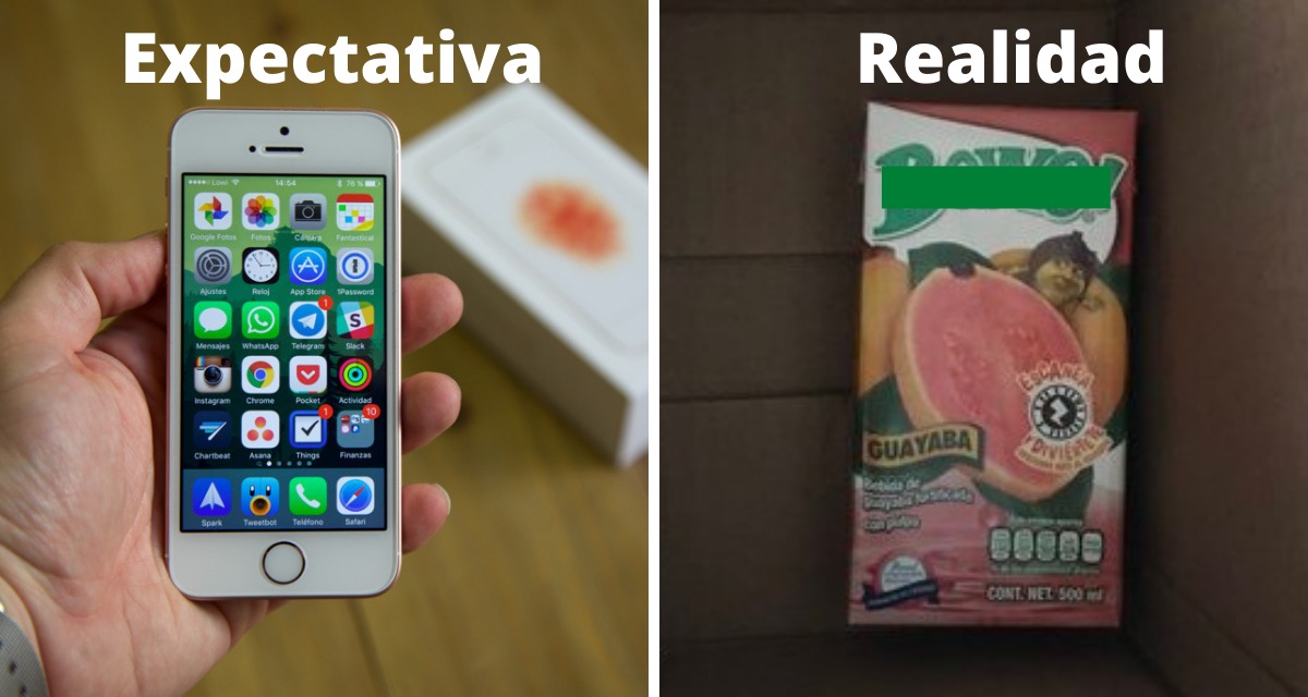 Pide iPhone por internet y le llega un jugo de guayaba