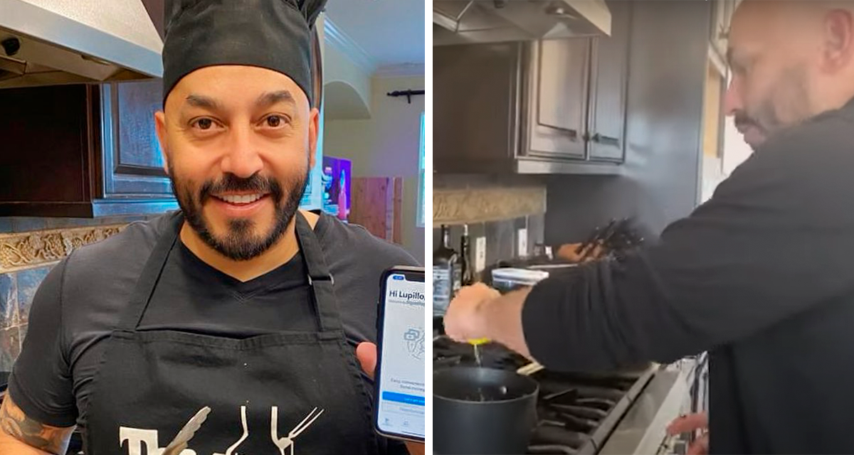 Lupillo Rivera cocinando