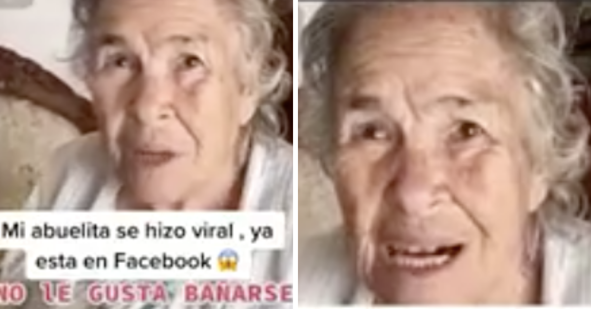 Abuelita se resiste a bañarse y se vuelve viral