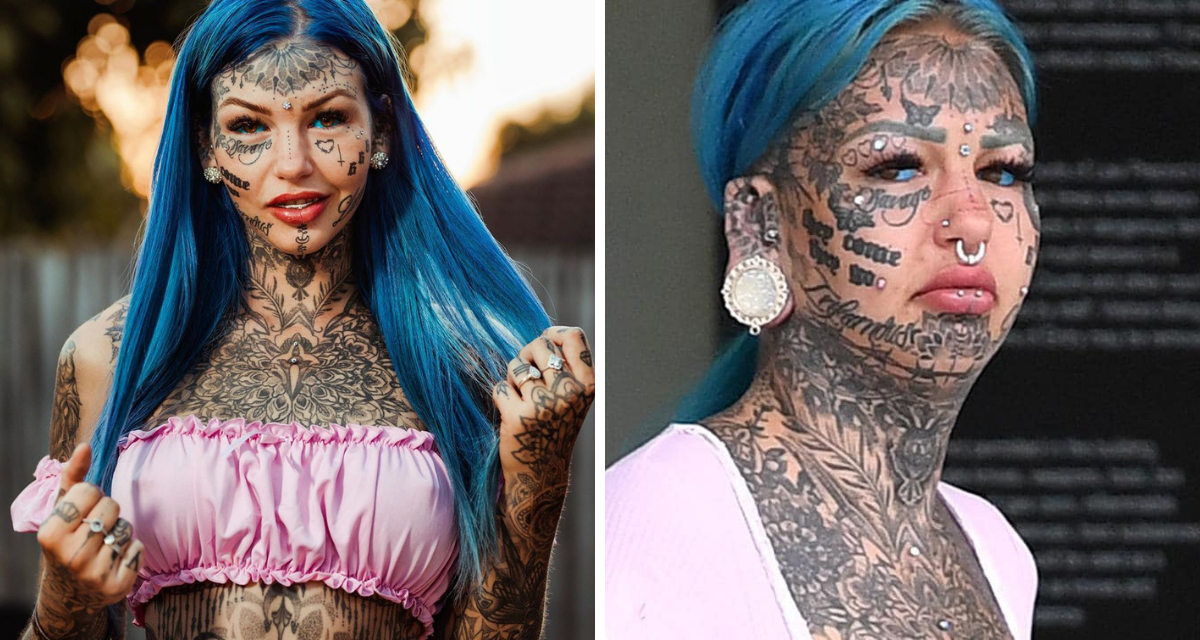 El antes y después de Amber Luke, la mujer serpiente