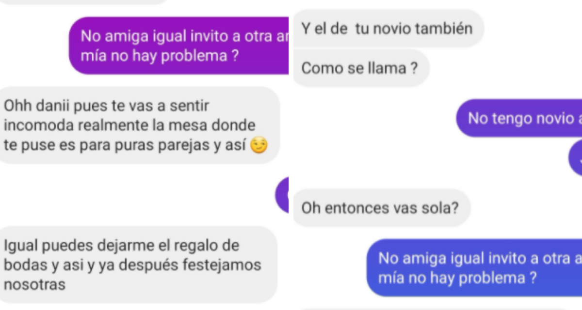 Por no tener novio, chica se vuelve viral por no ser invitada a una boda