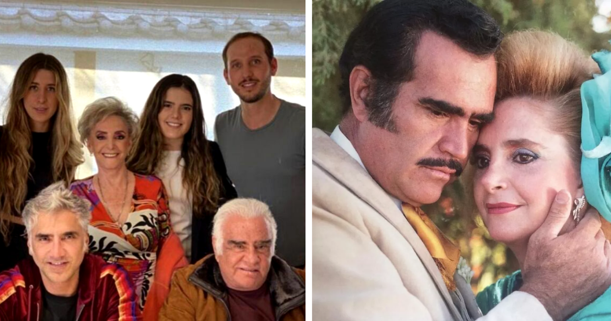 Alejandro, Gerardo, Alejandra, y Vicente, ellos son los hijos de Vicente Fernández