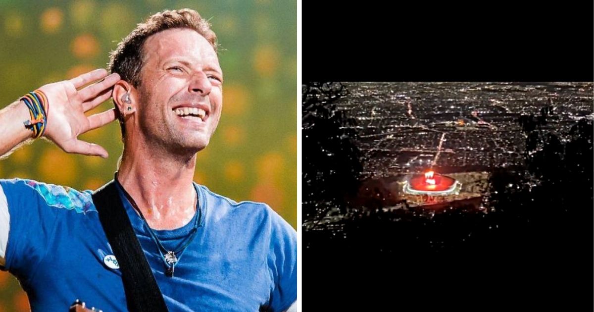 Tiktoker disfruta del concierto de Coldplay gratis por subirse a un cerro