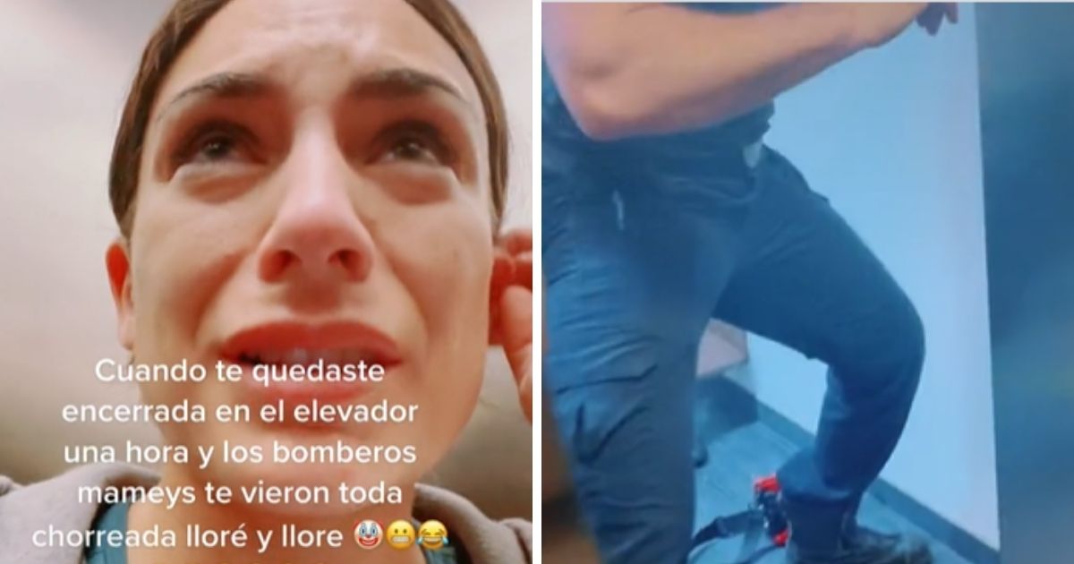 Tras quedar atrapada en un elevador, Ana Brenda es rescatada por guapos bomberos