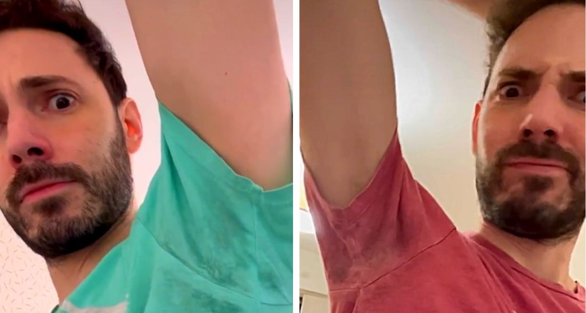 Tiktoker revela el secreto para eliminar manchas de sudor en ropa de color