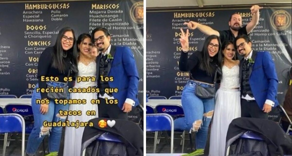 ¡Hasta Payaso de Rodeo hubo! Pareja celebra su boda en plena taquería