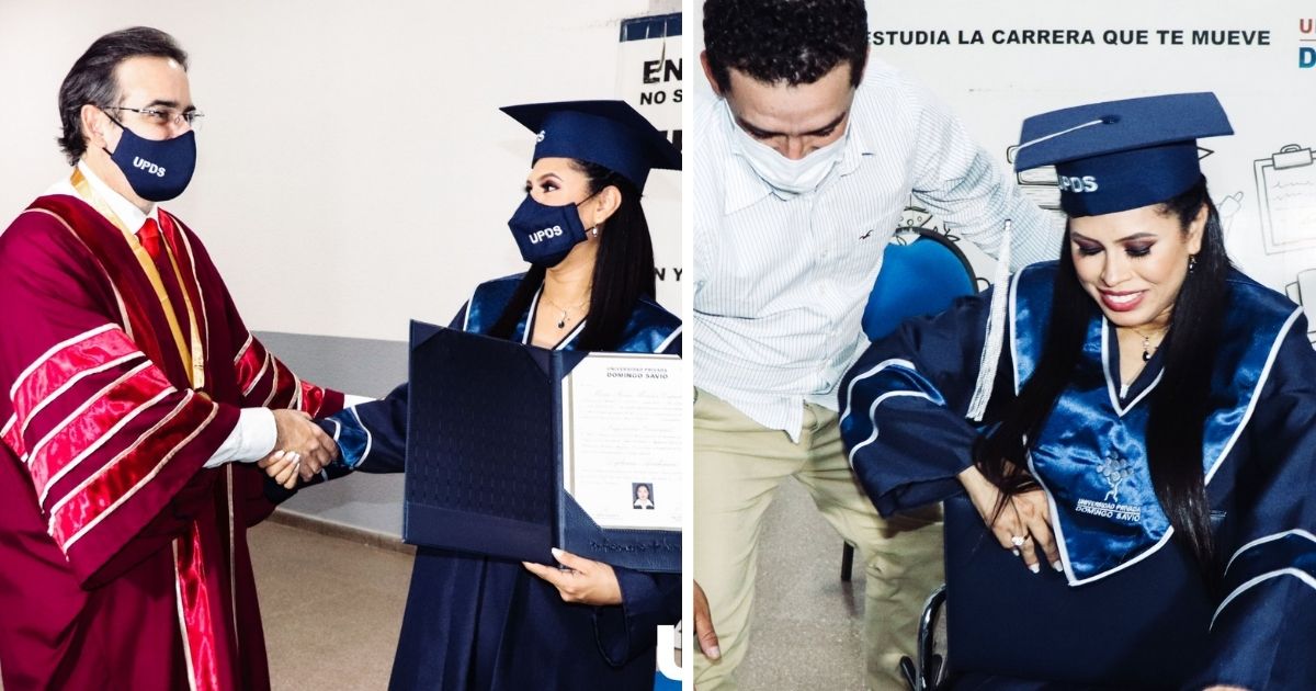 Joven embarazada se le rompe la fuente en plena ceremonia de graduación