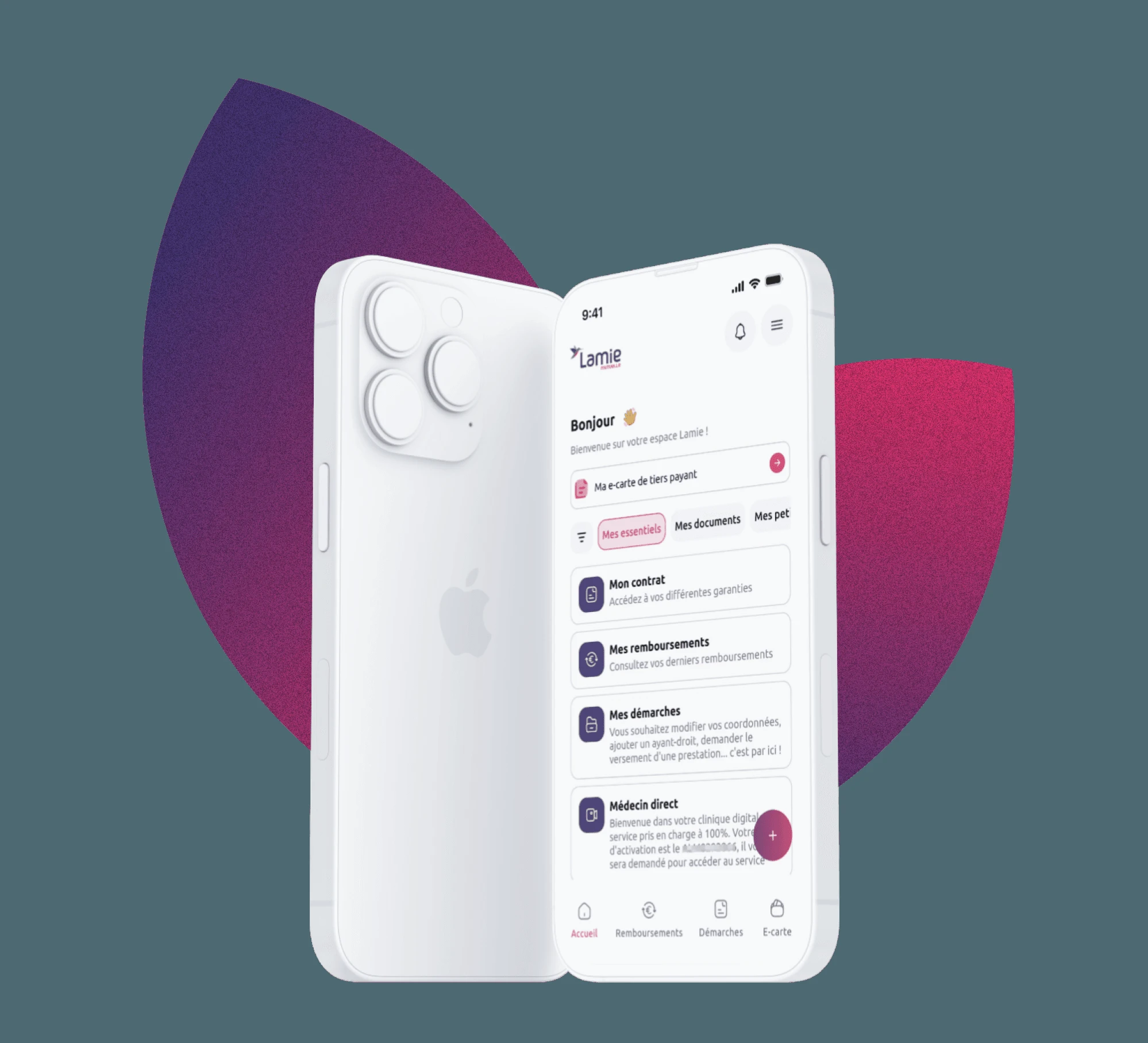 Application mobile LAMIE mutuelle