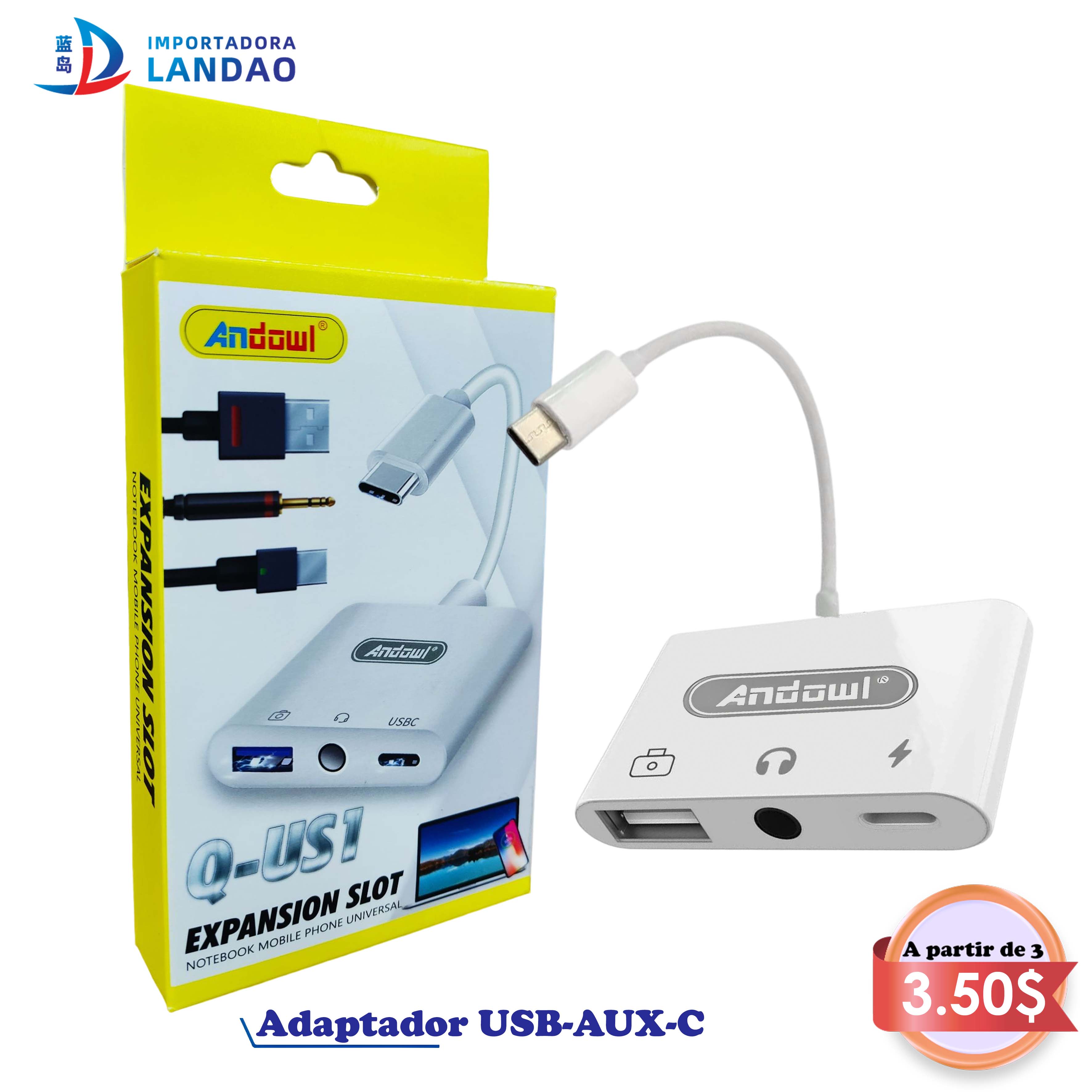 Importadora Andowl • Regleta USB 3.0 8 en 1 Andowl