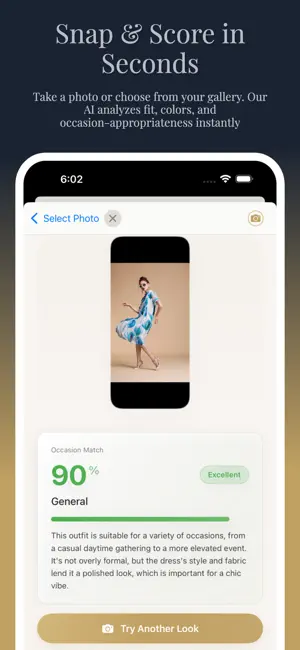 Screenshot of Votique's outfit scoring interface