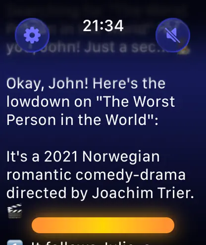 Chirp AI response screen