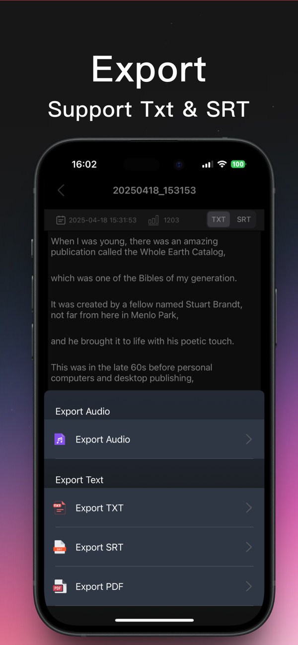 Languages screen with 120+ options