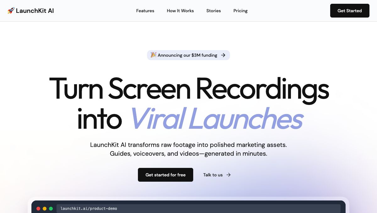 Product website template created with AI website builder - design 2
