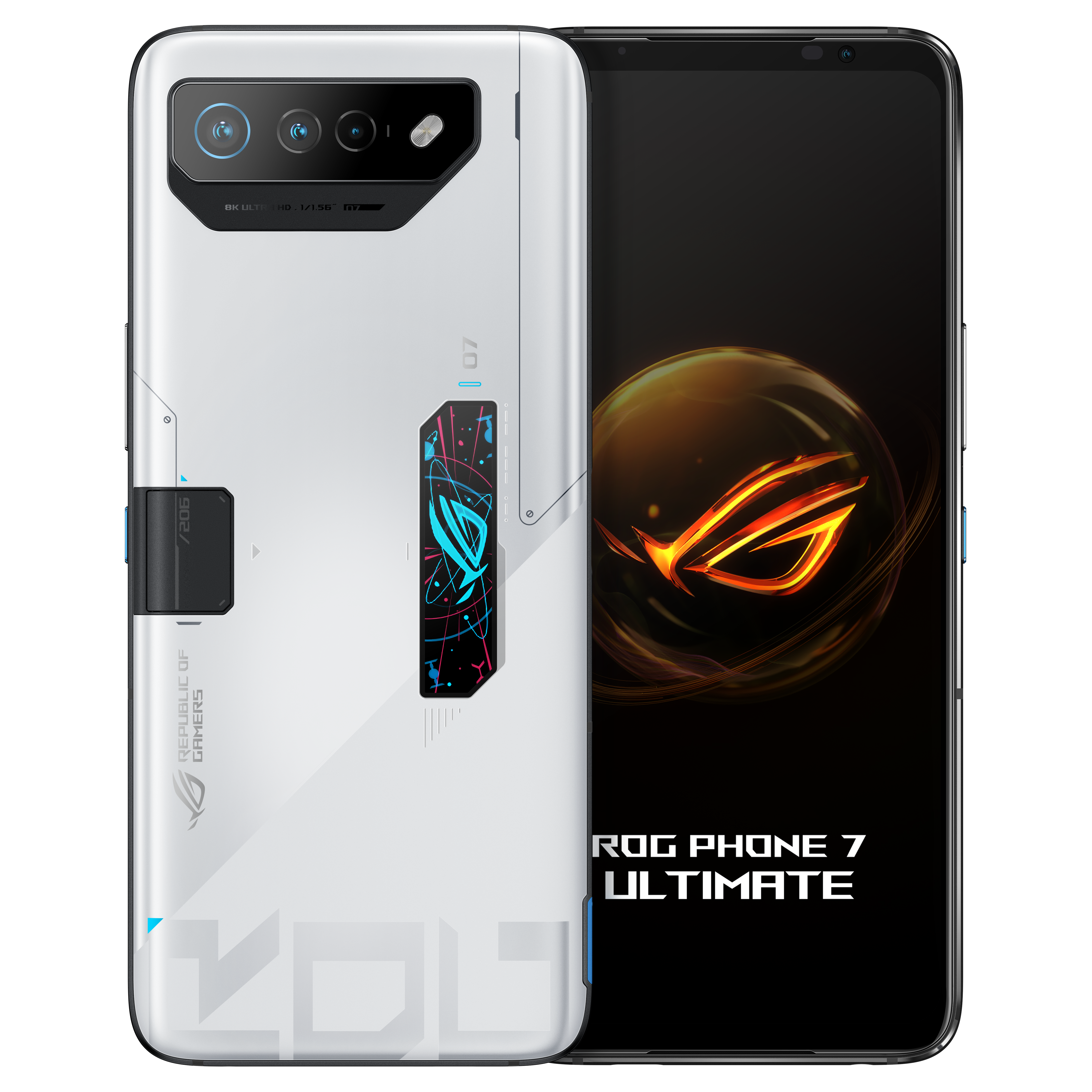 ROG Phone 7 Ultimate 極光白官方產品圖