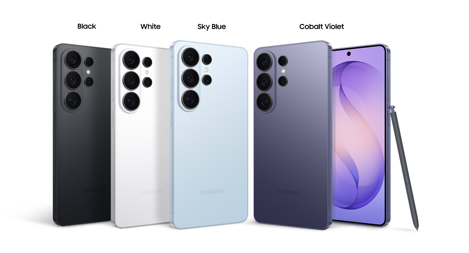 Samsung S26 Ultra 顏色：漫遊白、漫遊藍、漫遊黑、漫遊紫