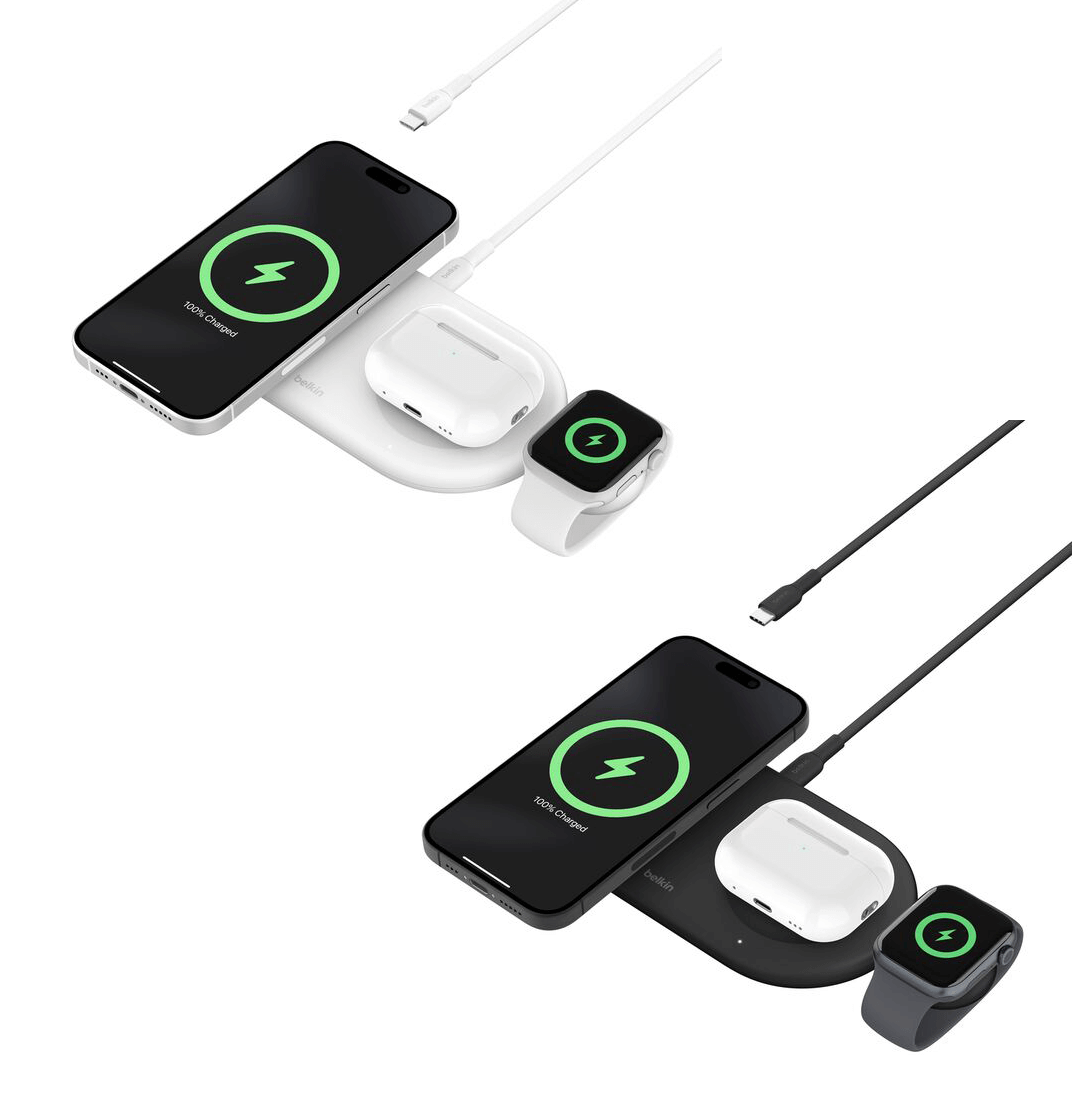 BoostCharge Pro Qi2 15W 搭載 2-in-1 ワイヤレス充電パッド ホワイト