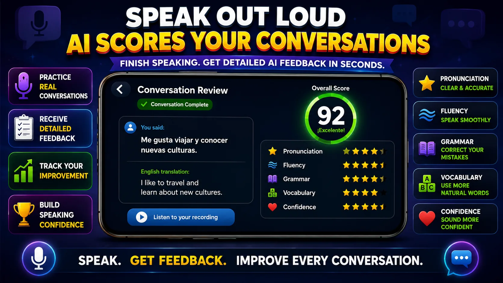 Say it out loud and get scored