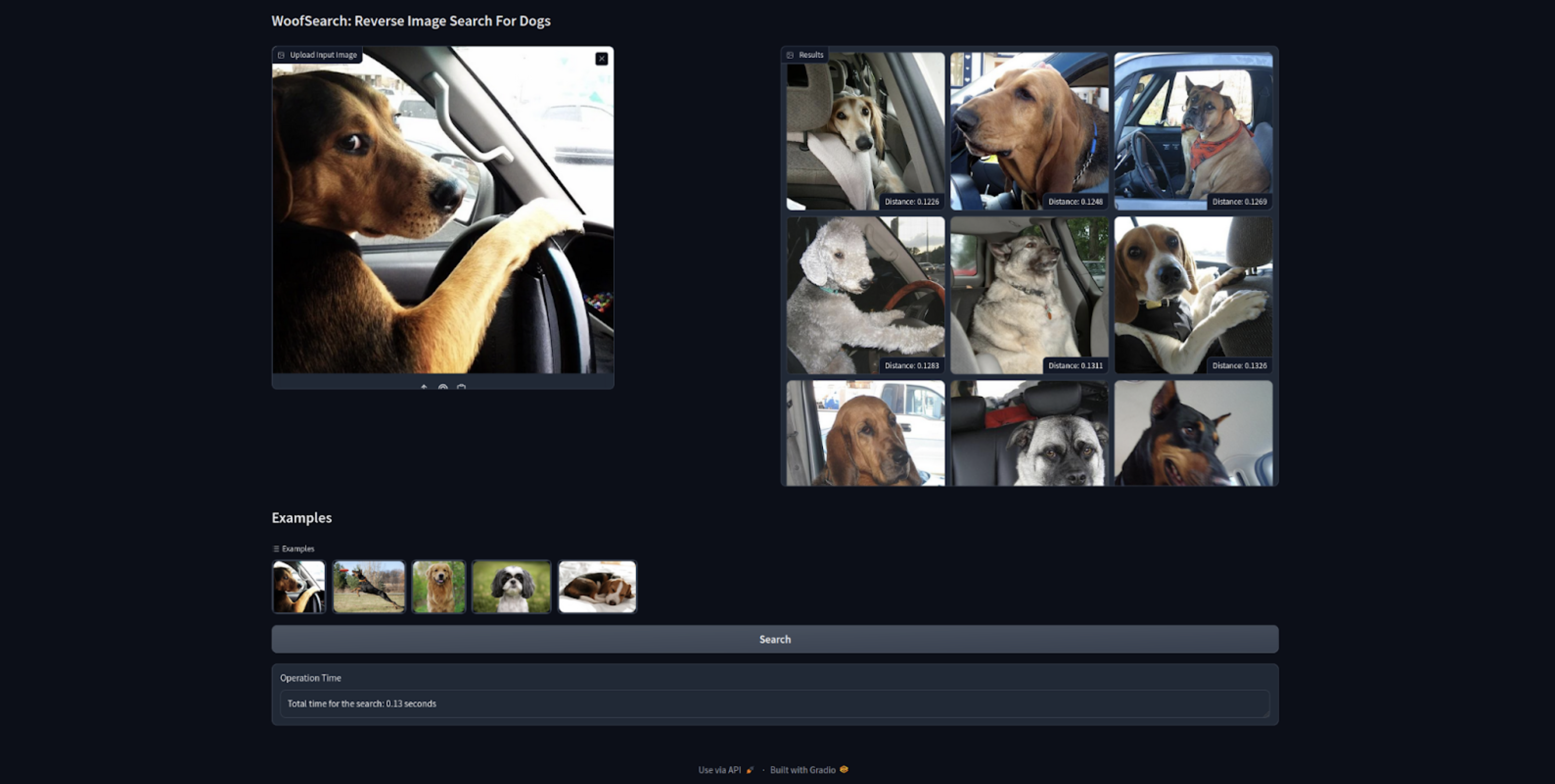 Woofsearch Demo Screenshot