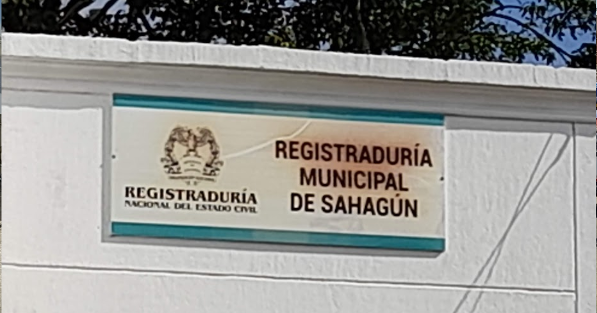Sede de la Registraduría en Sahagún, Córdoba. Foto de LAPRIMICIA