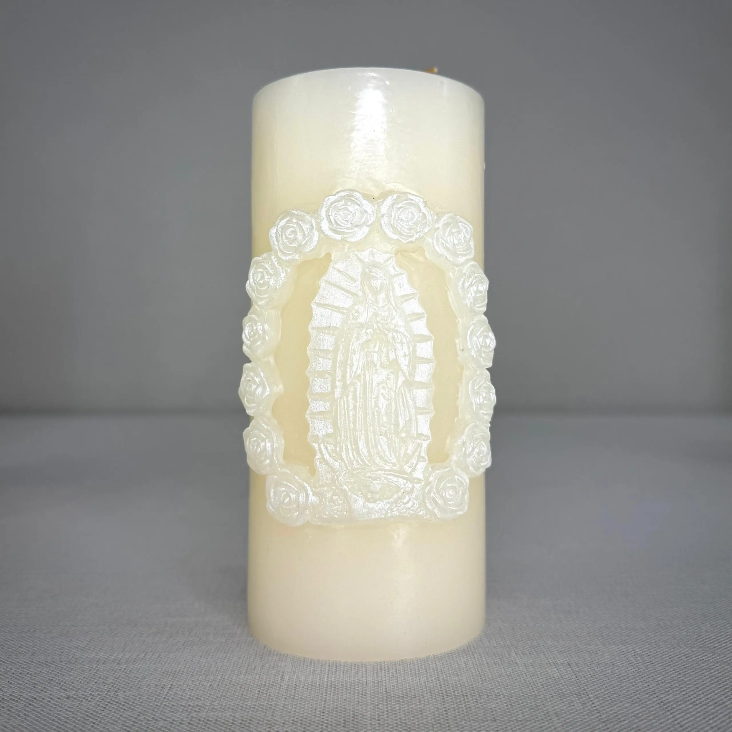 CIRIO MINI VIRGEN CON ROSAS