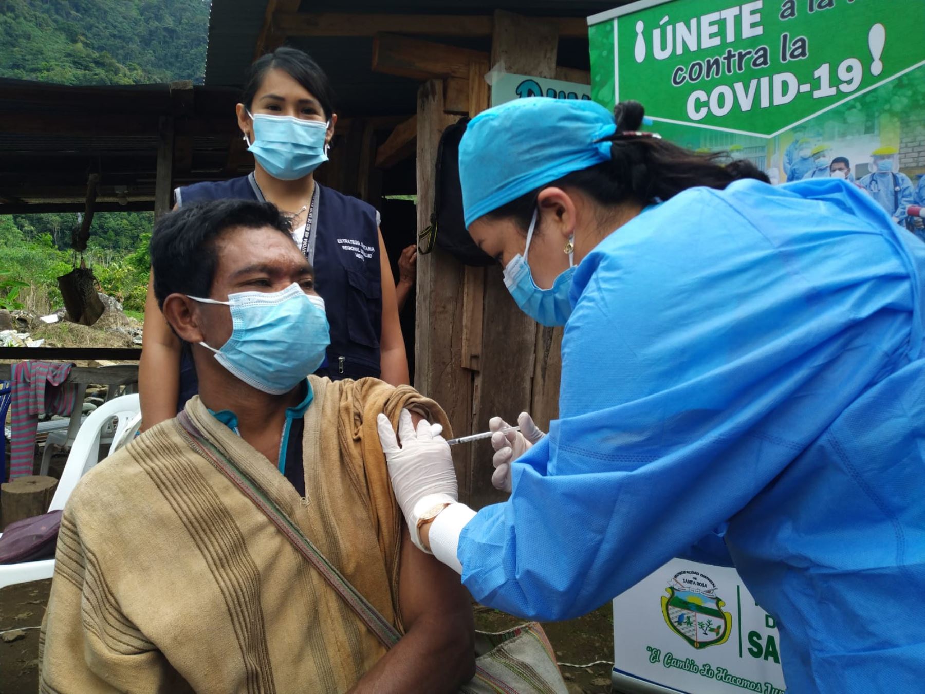 Pobladores indígenas recibieron las dos dosis de la vacuna contra el covid-19