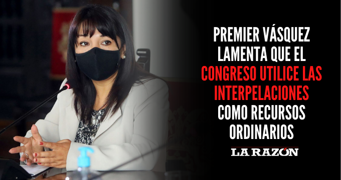 Premier Vásquez lamenta que el Congreso utilice las interpelaciones como recursos ordinarios