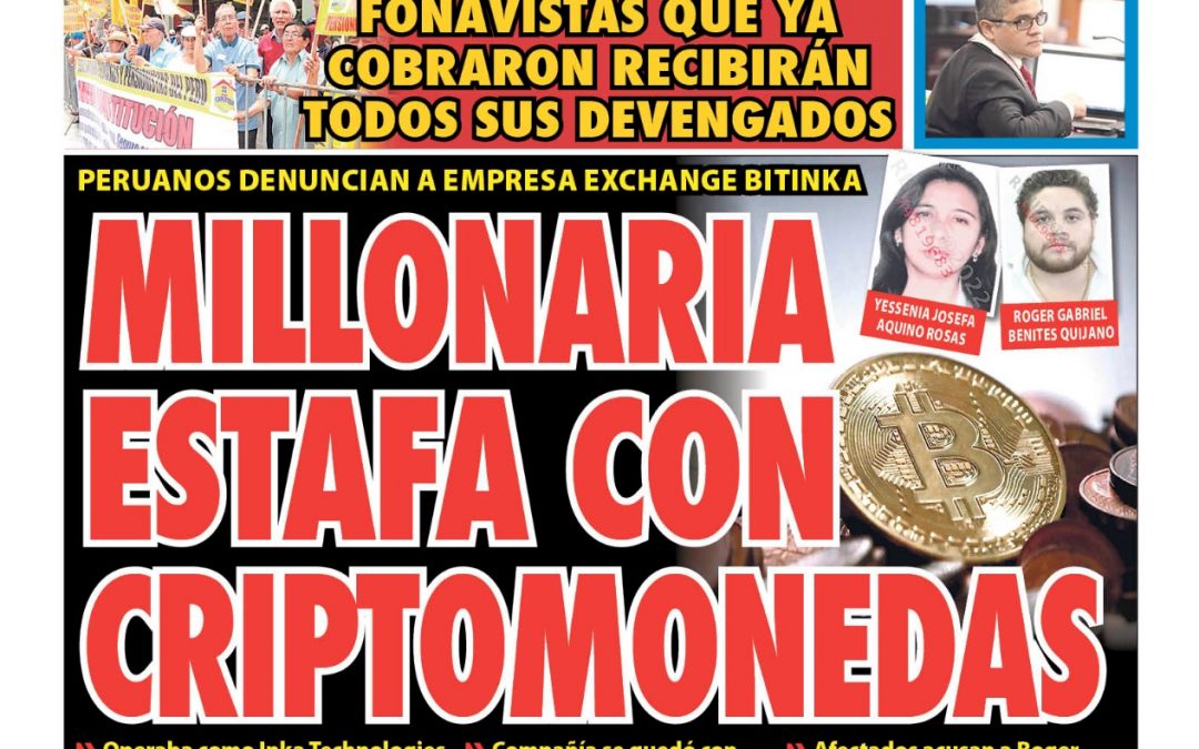 Portada impresa – Diario La Razón (16/01/2022)