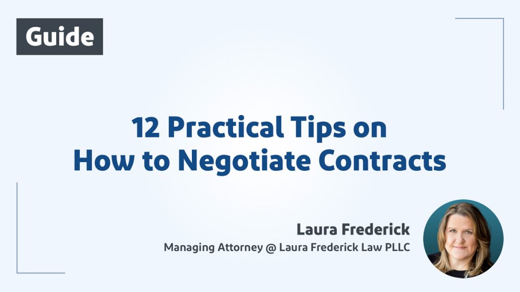 12 Practical Tips on How to Negotiate Contracts