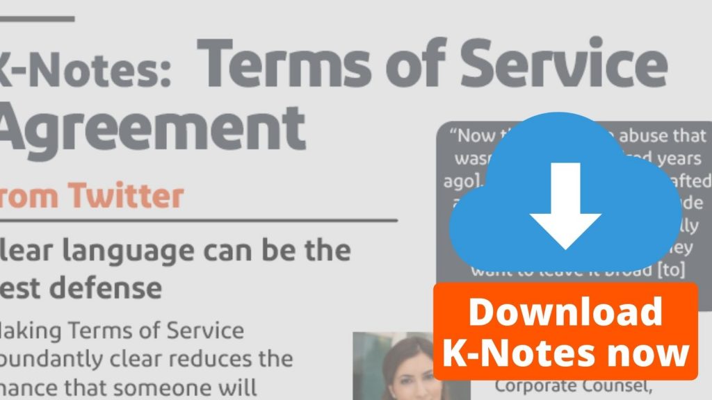 K-Notes Terms of Service Agreement from Twitter Download Now