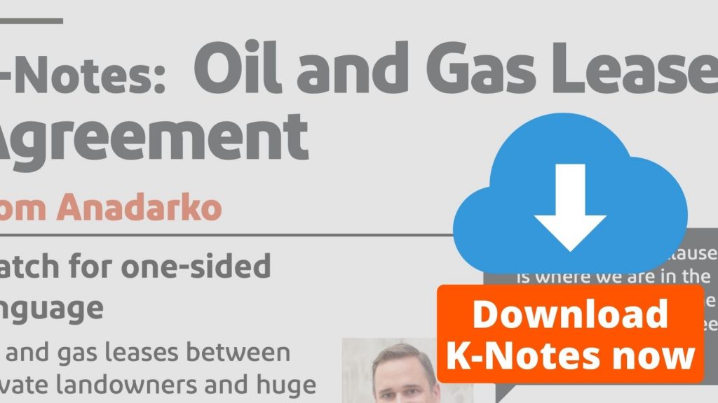 K-Notes: Oil and Gas Lease Agreement Download Now