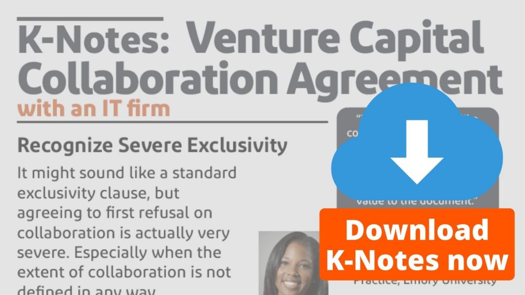 K-Notes: Venture Capital Collaboration Agreement Download Now