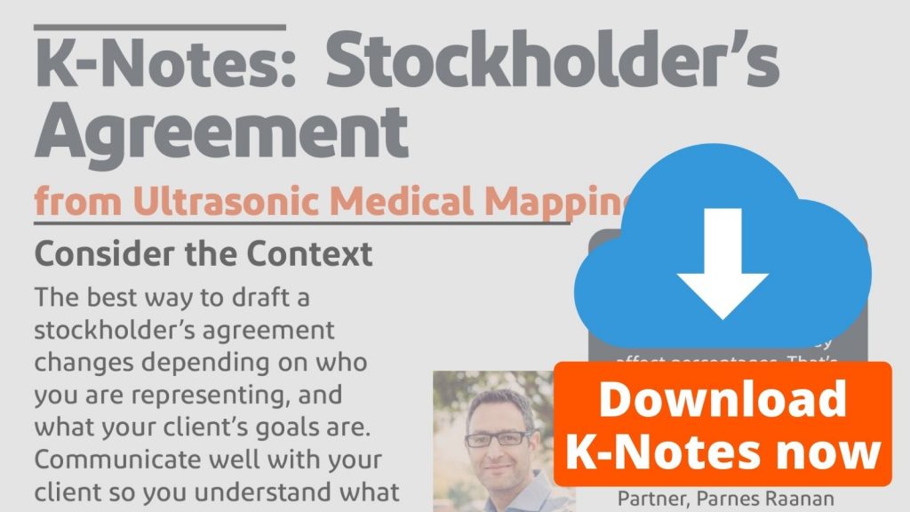 K-Notes: Stockholder's Agreement Download Now