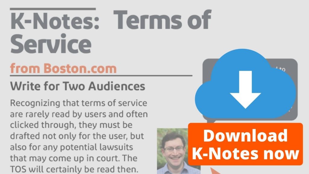 K-Notes: Terms of Service from Boston.com Download Now