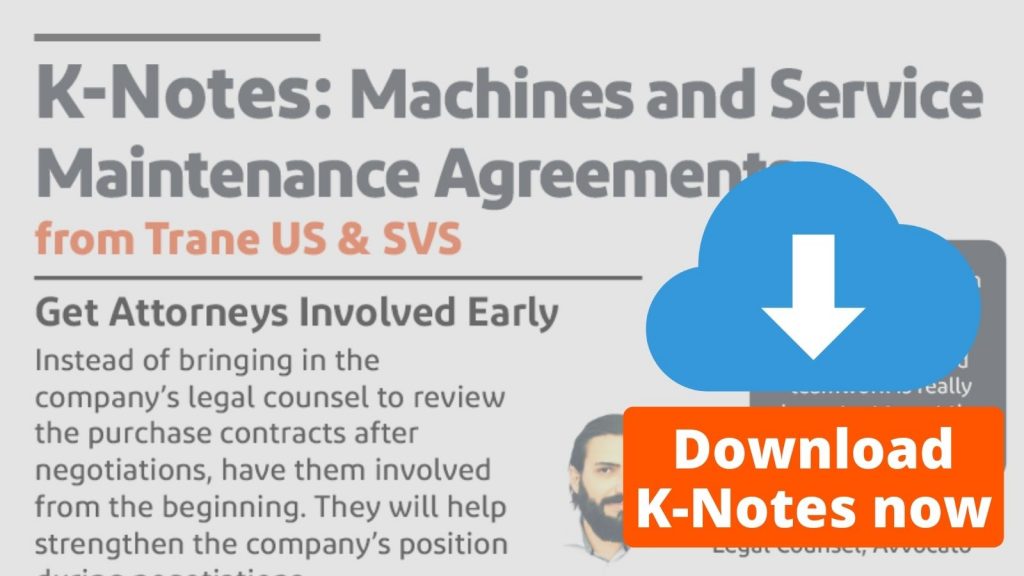 K-Notes: Machines and Service Maintenance Agreements Download Now