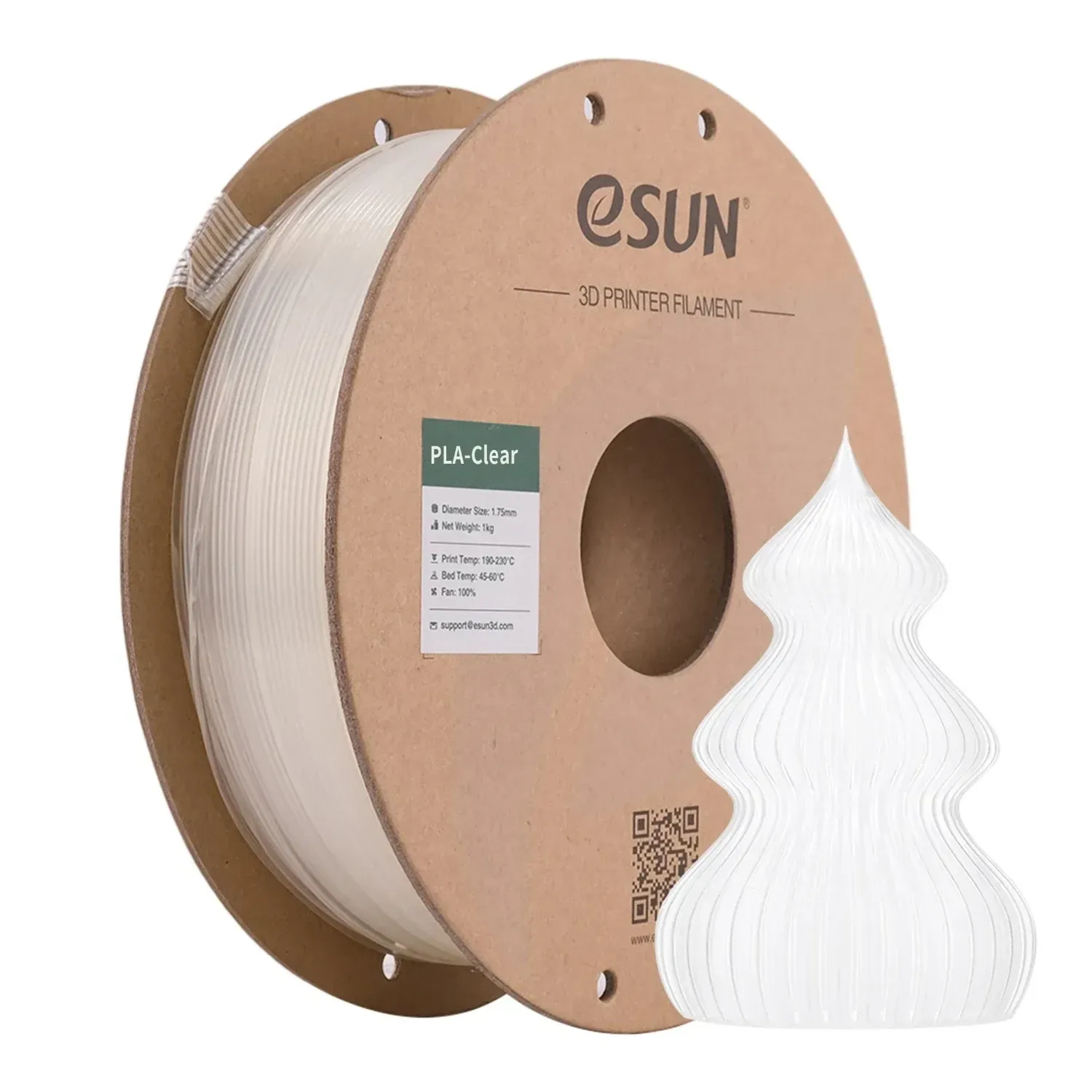 eSUN PLA-Clear Transparent, 1.75 mm 1 kg spool