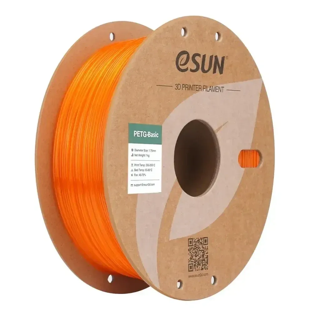 eSUN PETG-Basic Translucent Orange, 1.75 mm 1 kg spool