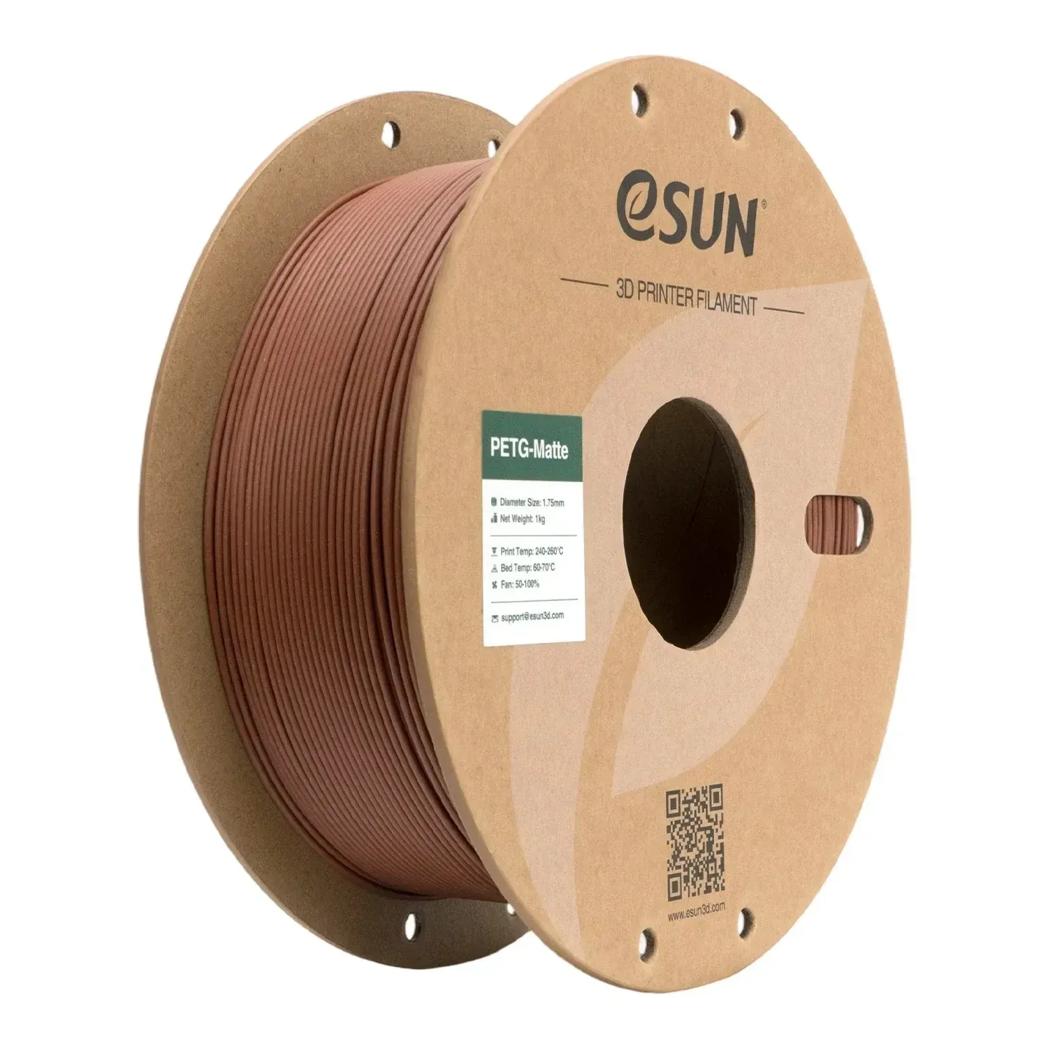 eSUN PETG-Matte Brick Red, 1.75 mm 1 kg spool