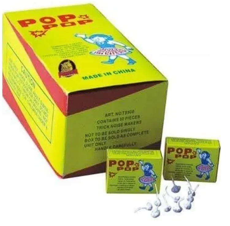 1 Full Box of 50 Packs Pop Pop Snappers Crackers for children Each Pack Contains 50 Snappers Fireworks