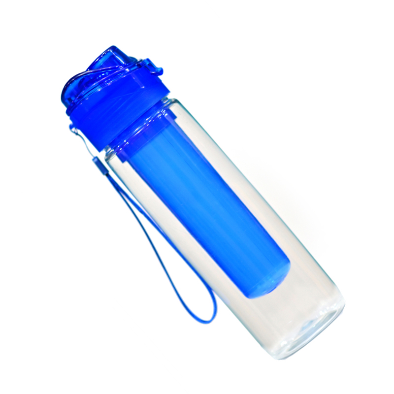 Water Bottle Leak-Proof 800ml With Integrated Ice Tube For Fresh And Cold Hydration