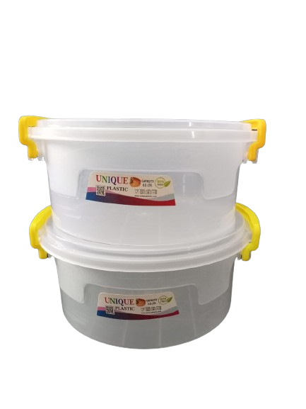 High Quality Clip lock Plastic Round Tiffin Storage Box For Home 1000 ML