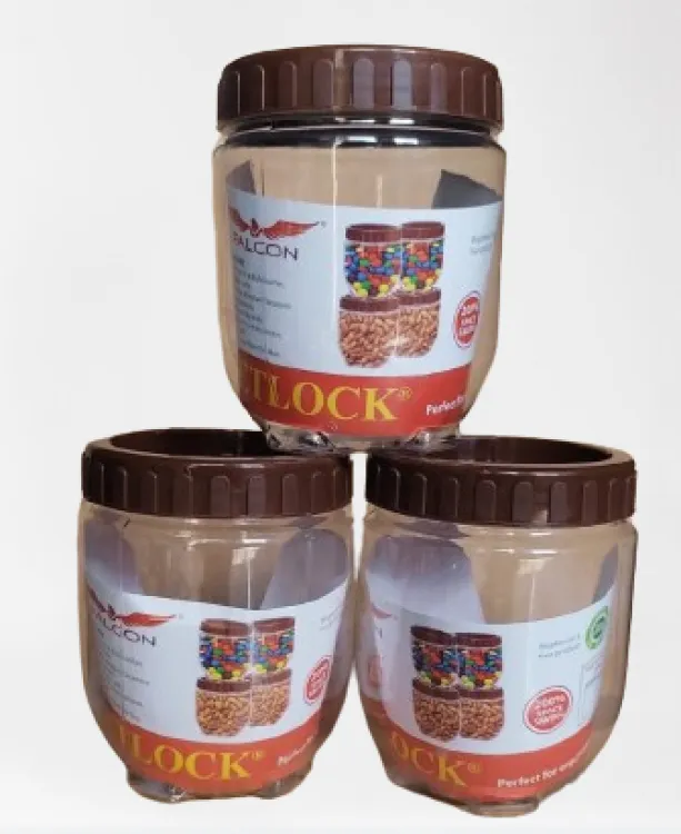 Pack of 3 Masala Jar, Storage Jar, Plastic Jars Set, Kitchen Storage Food Grade Pet Plastic Hi Quality