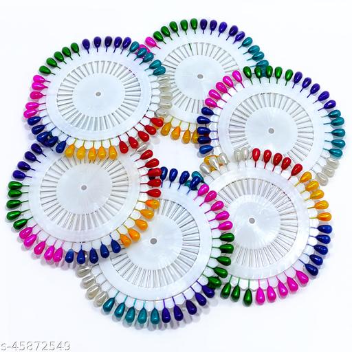 Pack of 2 Hijab Multicolor Safety Sewing Pearl Pins Dressmaking Tailor Hijab Scarf Needles Wheel Pins In Pack