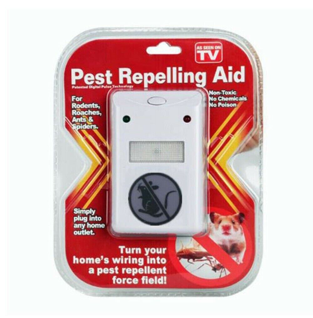 Electronic Ultrasonic Pest Control Repelling Aid Tool Repeller Spiders Rats Mice