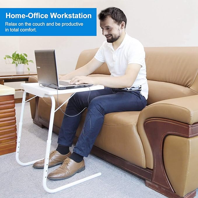 Tablemate IV Four IBS Plastic Portable Laptop Table (Finish Color - White, DIY(Do-It-Yourself)