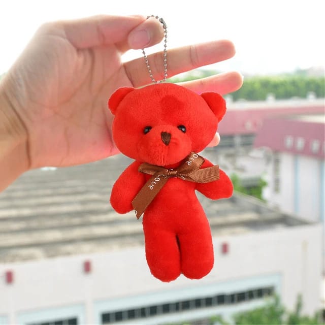 Soft Stuffed Teddy Bear Plush Toys Little Teddy Bear Dolls Toys Small Wedding Gift Keychain Case Pendant Teddy Doll