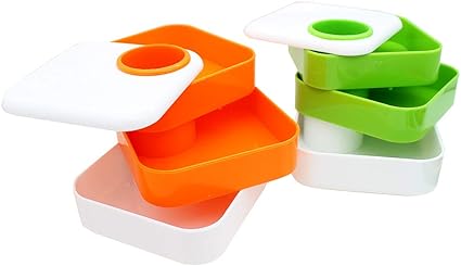 Pen Pencil Holder for Desk, Desk Organizer with 3 Rotating Drawers, Square, Green