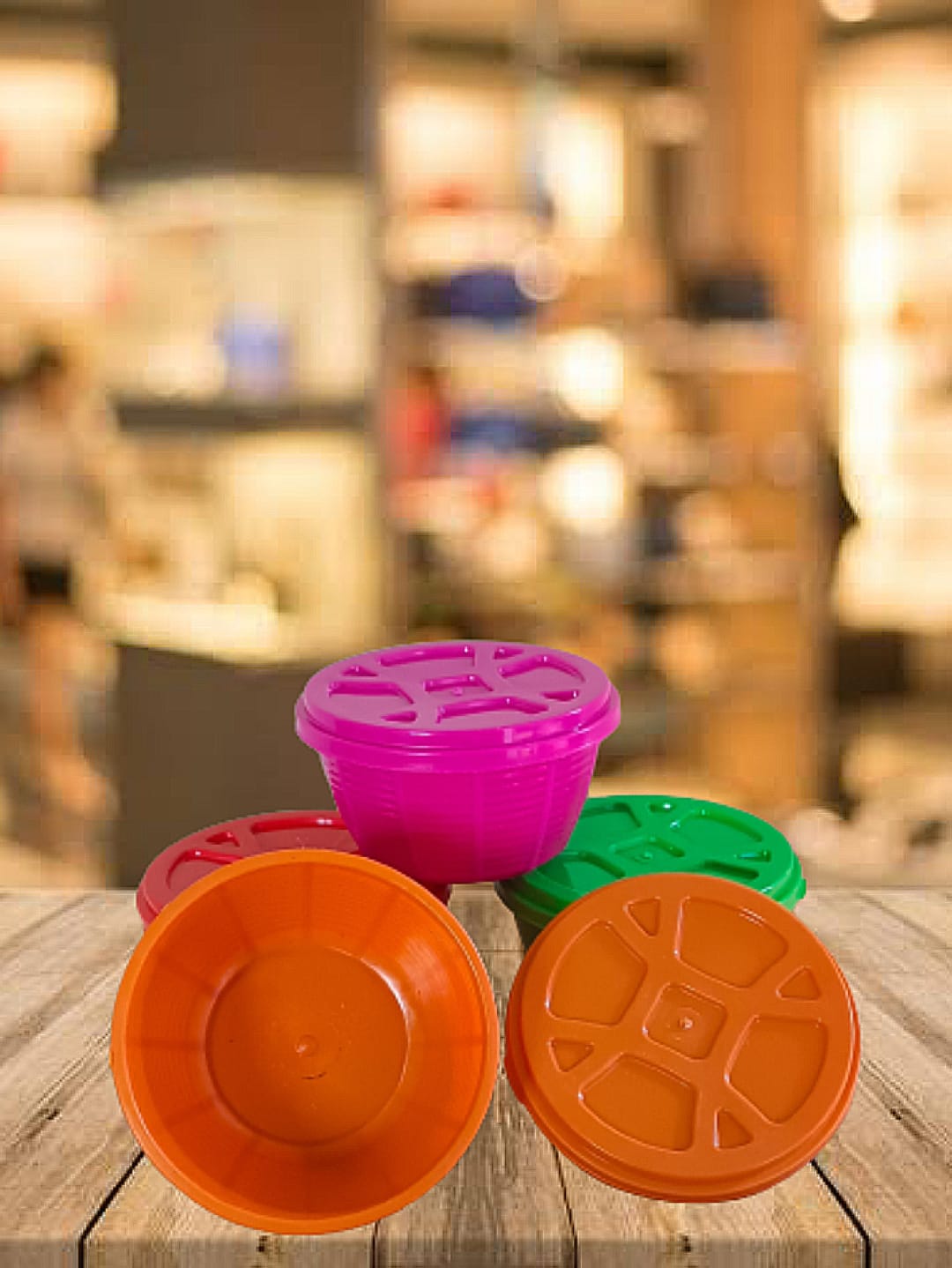 Plastic Masala Box , Air-Tight Rangoli Container 7 Sections (Dabba) (Pack of 1)